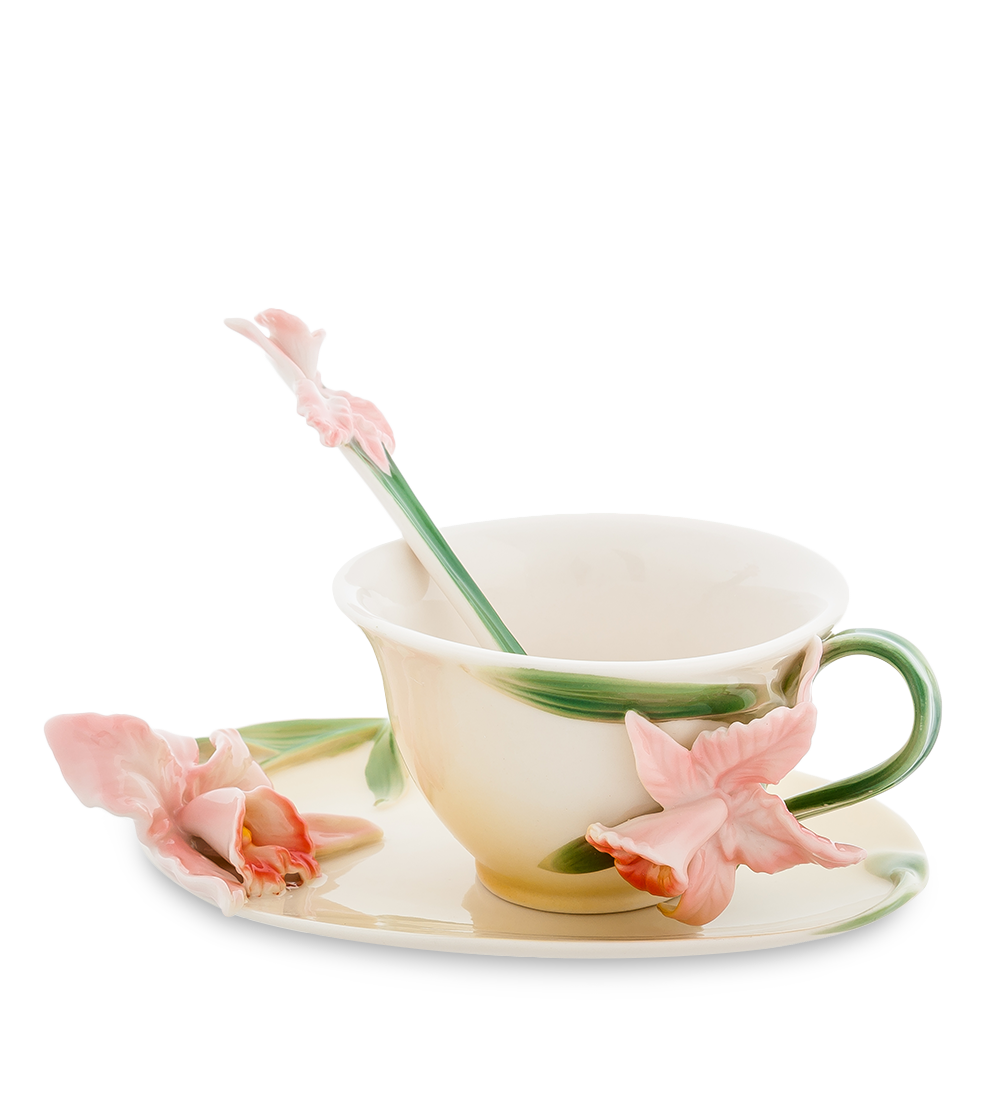 Чайные пары из фарфора . FM-01/17 Чайная пара "Орхидея" (Pavone) - Цена ...